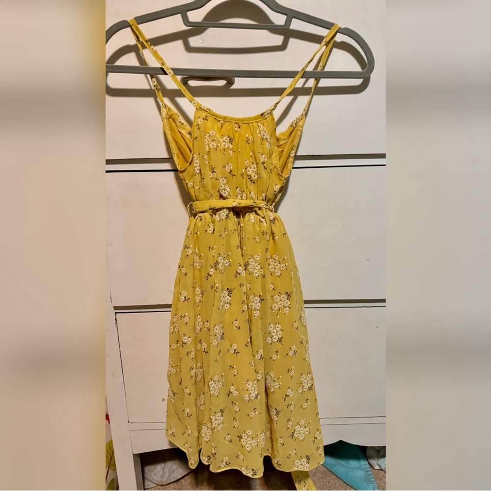 Baileys blossoms yellow floral maxi dresss